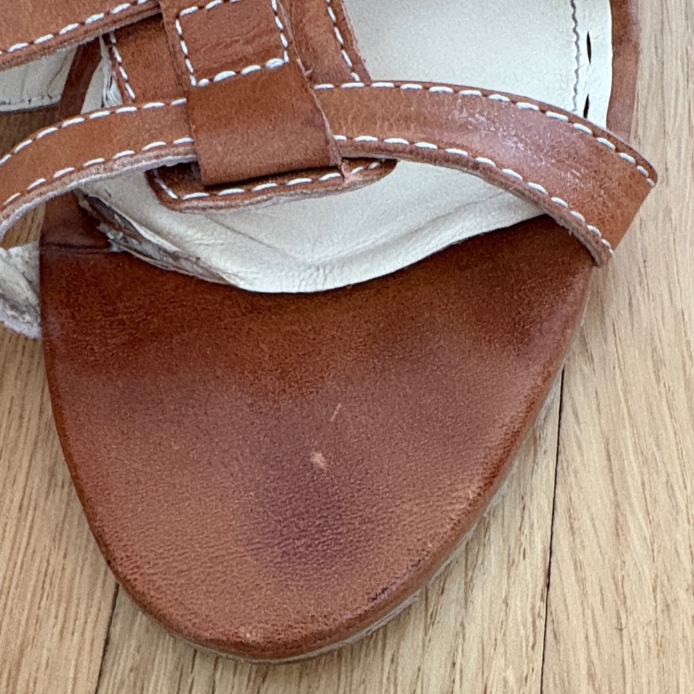 Coach Tan Leather Strappy Sandals - Picture 4 of 5